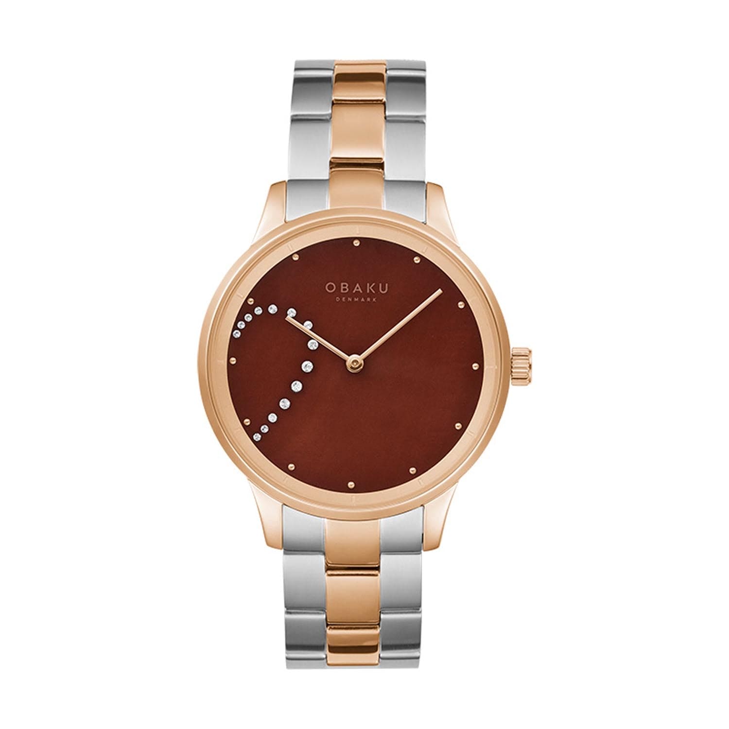Obaku Lyng Crystal Quartz MOP Men's Watch - V247GHVNSH