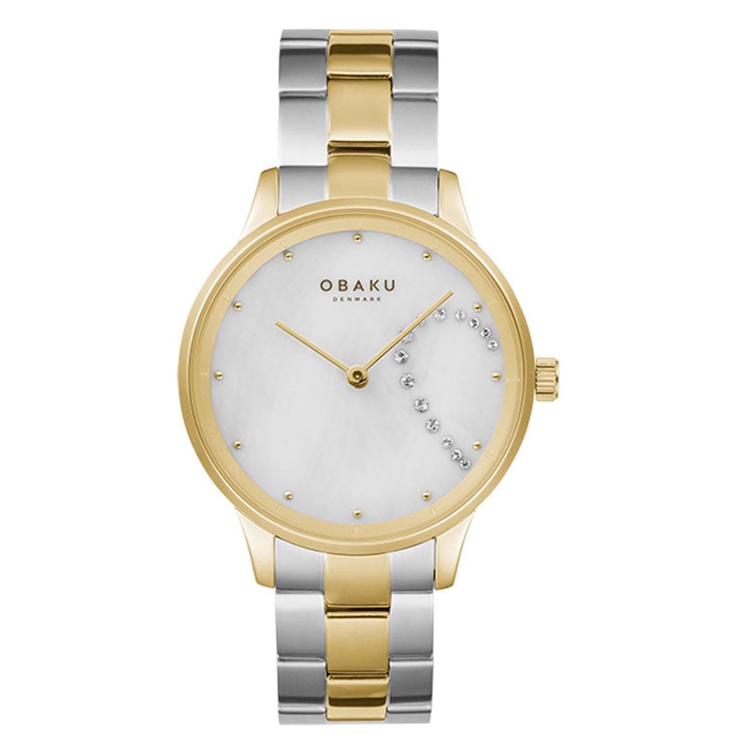 Obaku Lyng Crystal Quartz MOP Women's Watch - V247LHGWSF