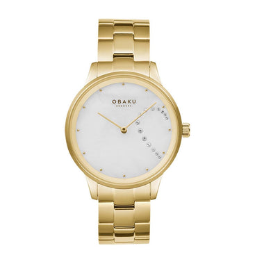 Obaku Lyng Crystal Quartz MOP Women's Watch - V247LHGWSG