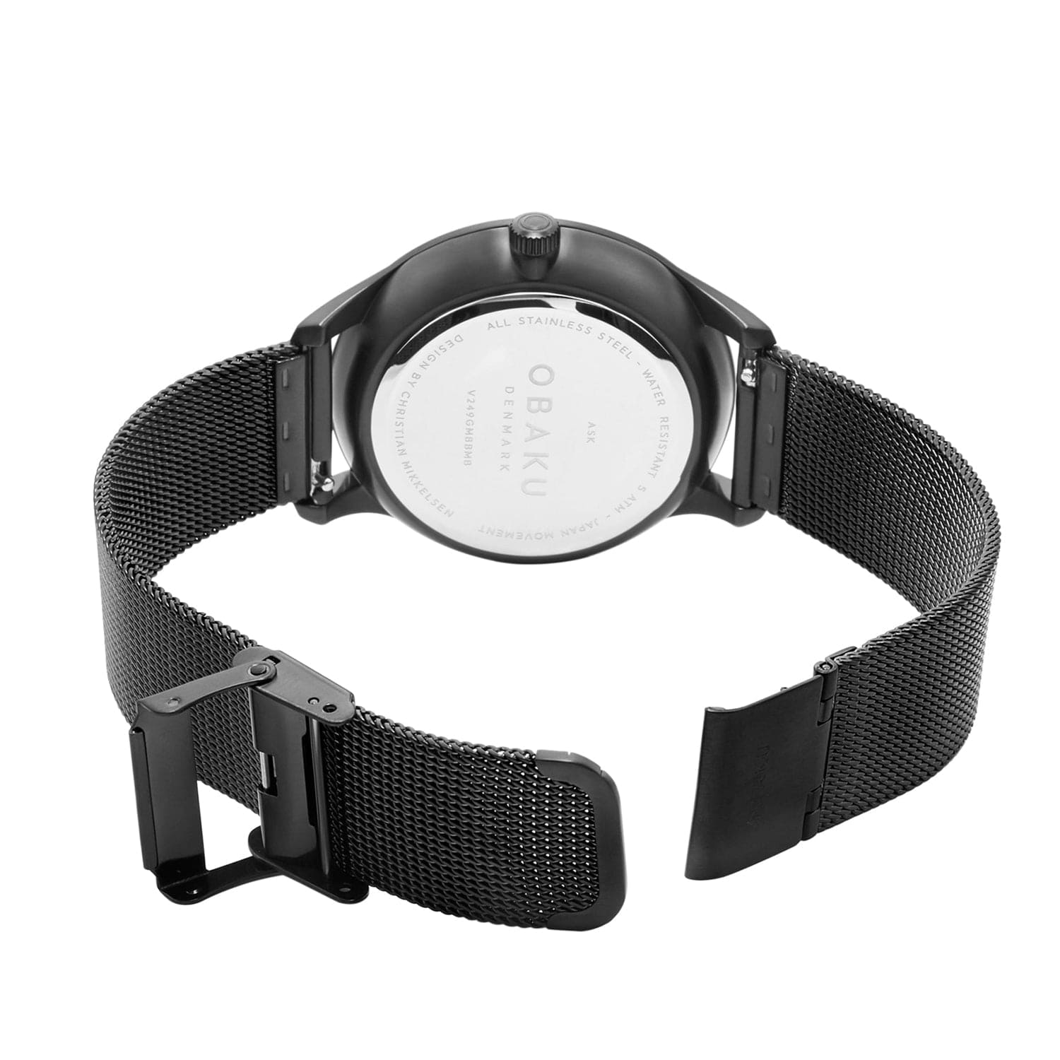 Obaku Ask Charcoal Multifunction Men's Watch -  V249GMBBMB