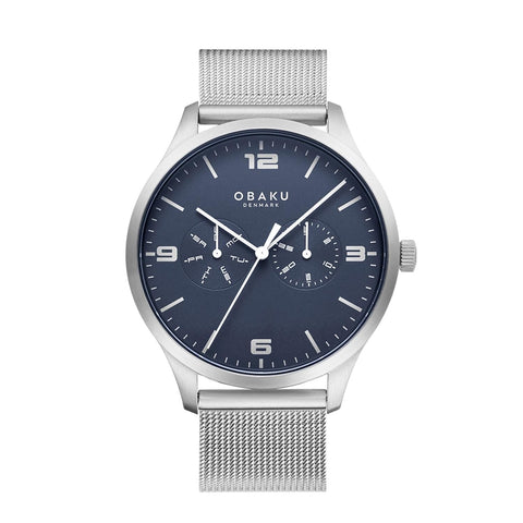 Obaku Ask Cyan Multifunction Men's Watch - V249GMCLMC