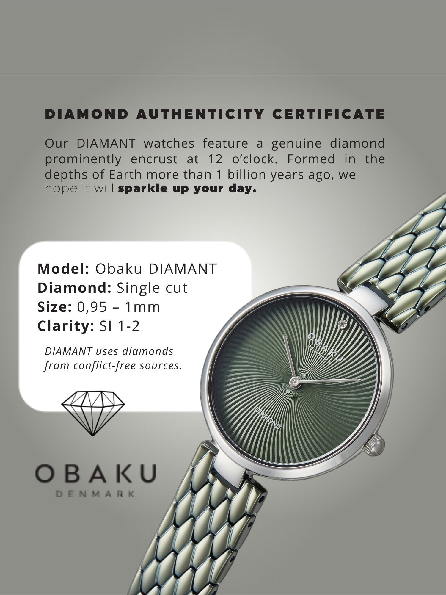 Obaku Diamant Forest Quartz Women's Watch -  V256LXCESE