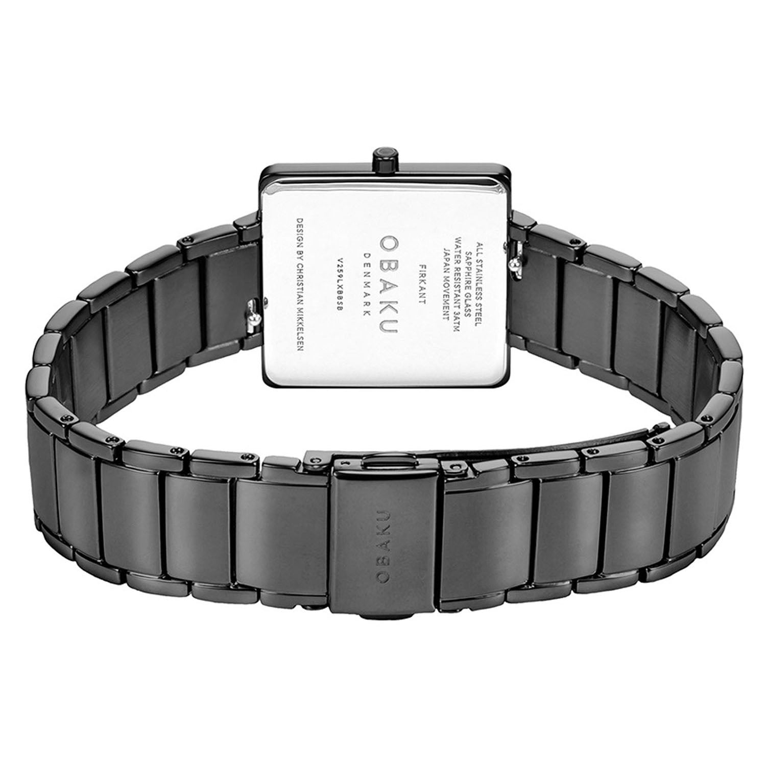 Obaku Firkant - Dark Quartz Women's Watch -  V259LXBBSB