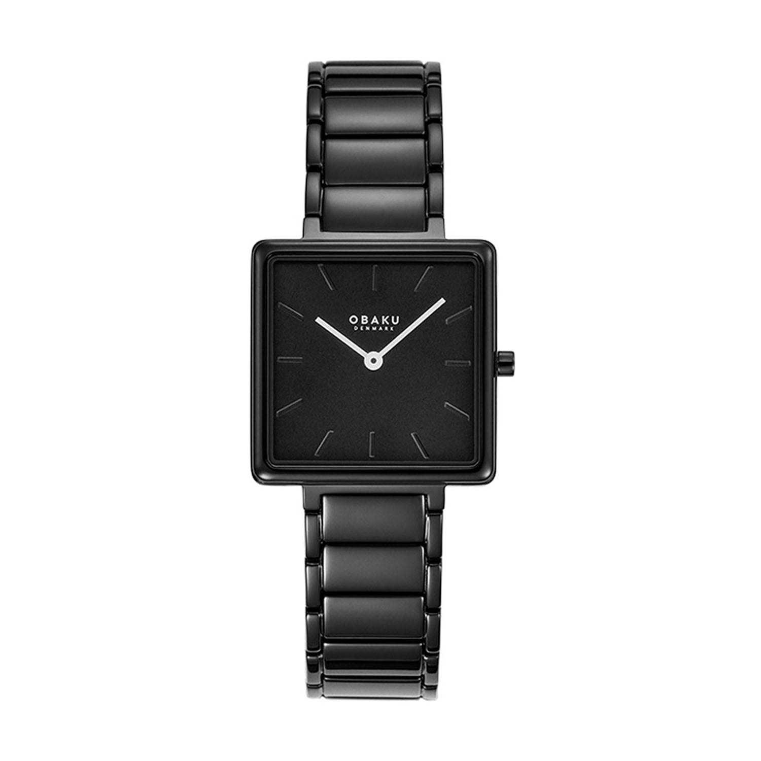 Obaku Firkant - Dark Quartz Women's Watch -  V259LXBBSB