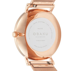 Obaku Mosaik Rose Quartz Women's Watch -  V268LXVWMV