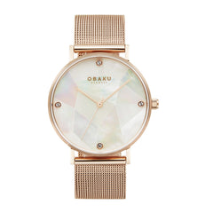 Obaku Mosaik Rose Quartz Women's Watch -  V268LXVWMV