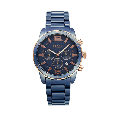 Obaku Falk Chronograph Men's Watch -  V278GCSLCL