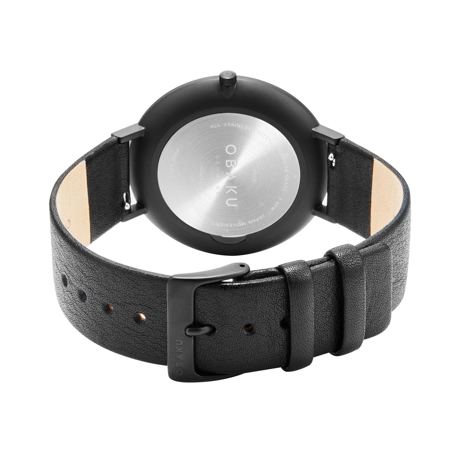 Obaku Folie Ebony Quartz Men's Watch -  V283GXBBRB
