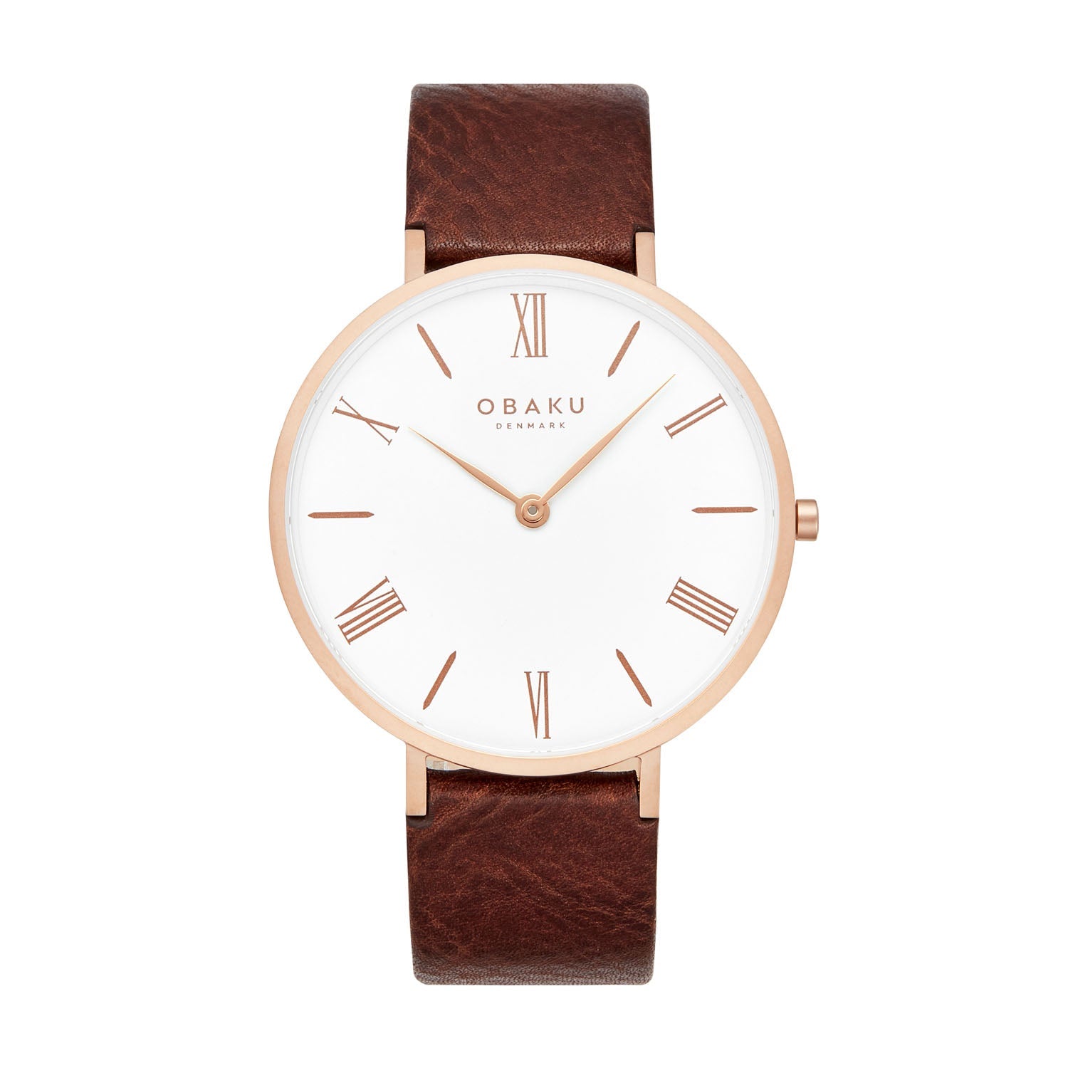 Obaku Folie Mahogany Quartz Men's Watch -  V283GXVWRN