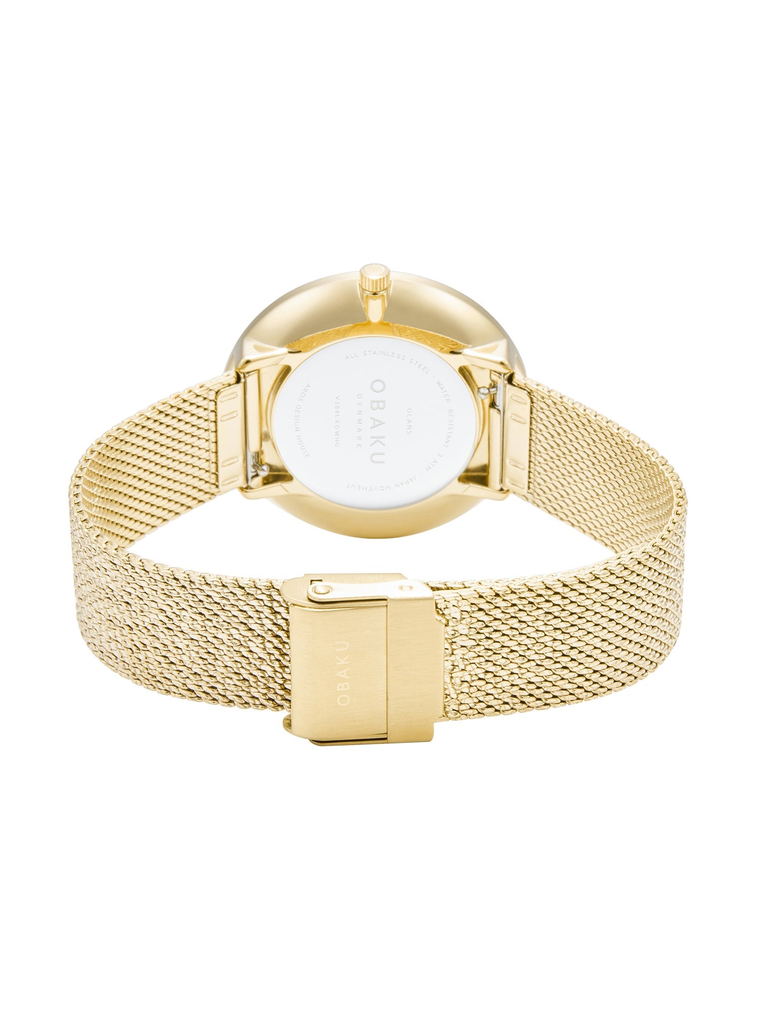 Obaku Glans Golds Crystals Quartz Women's Watch -  V288LXGWHG