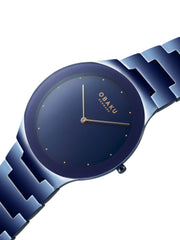 Obaku Spejl Blue Quartz Men's Watch -  V290GXLLSL