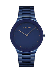 Obaku Spejl Blue Quartz Men's Watch -  V290GXLLSL
