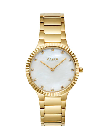 Obaku Linje Lille Cider Crystals Quartz Women's Watch -  V292LXGWSG