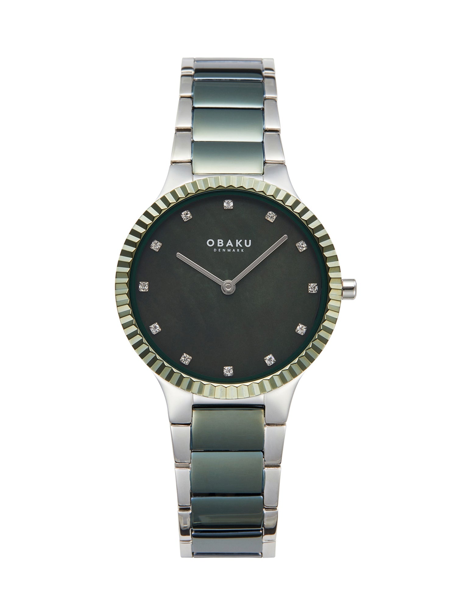 Obaku Linje Lille Leaf Crystals Quartz Women's Watch -  V292LXOESS