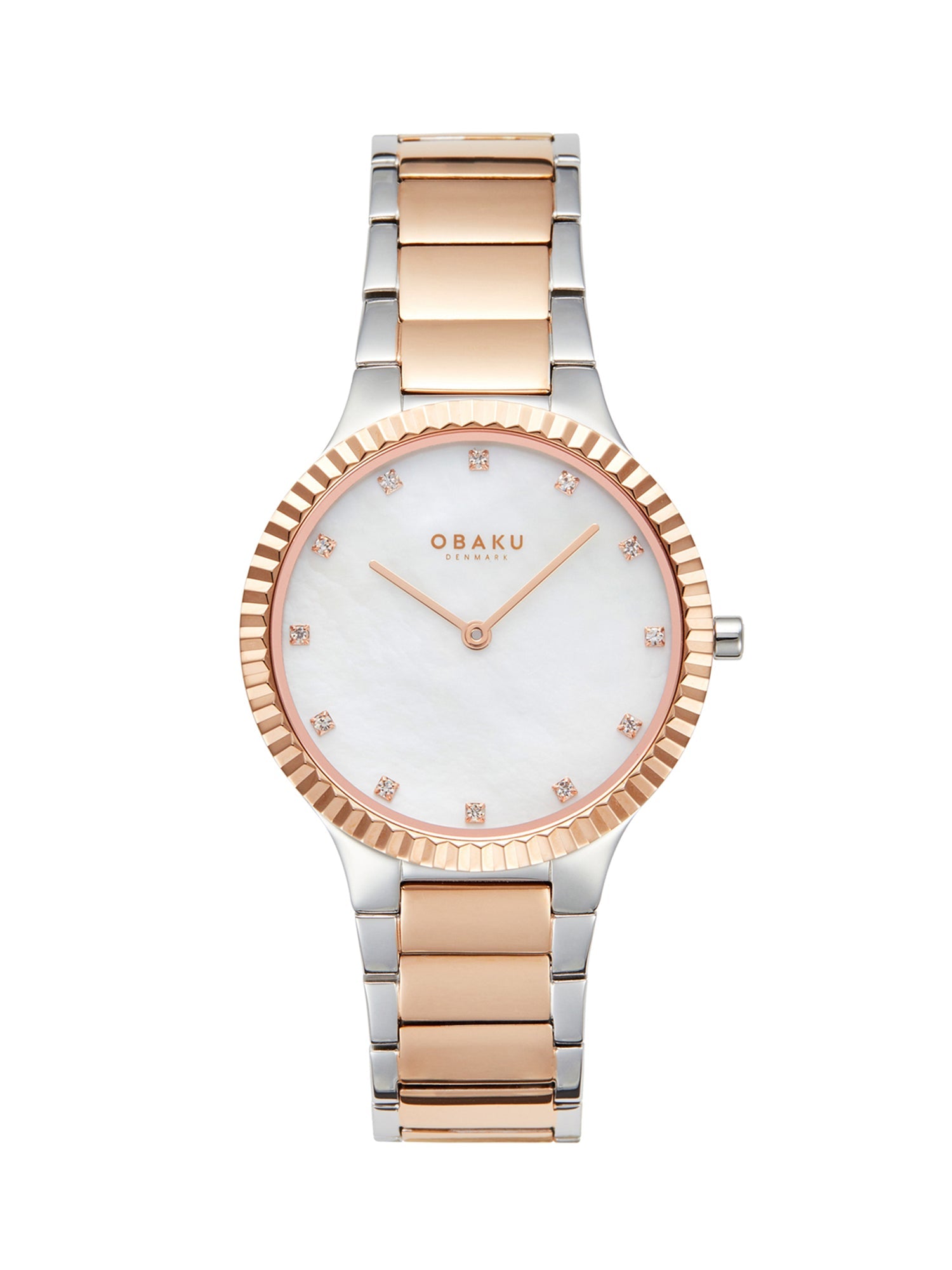 Obaku Linje Lille Cherrywood Crystals Quartz Women's Watch -  V292LXZWSH