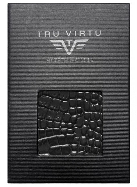 Tru Virtu 30104000208 Sleek Edition Black Animal Effect Pattern Wallet