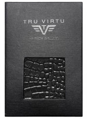 Tru Virtu 30104000208 Sleek Edition Black Animal Effect Pattern Wallet