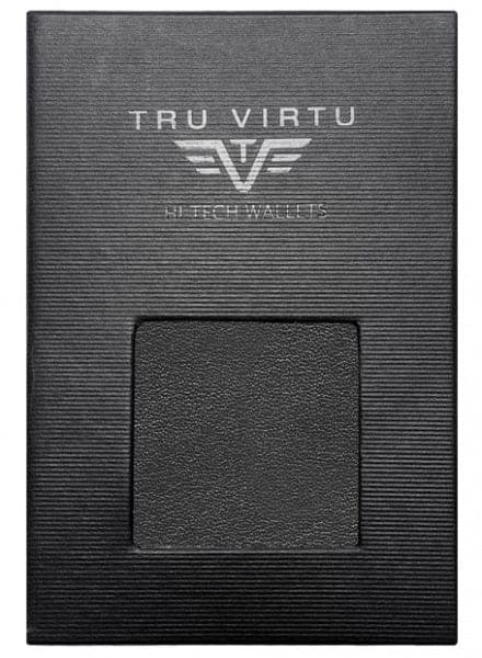Tru Virtu 30104000108 Sleek Edition Black Solid Pattern Wallet