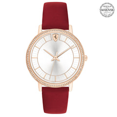 SCUDERIA FERRARI DONNA ULTRALEGGERO Quartz Silver Round Dial Women's Watch- 0820032
