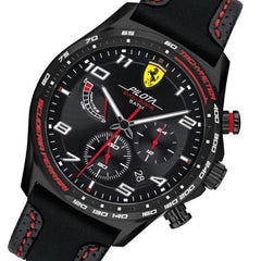 SCUDERIA FERRARI PILOTA EVO Chronograph Black Round Dial Men's Watch- 0830717