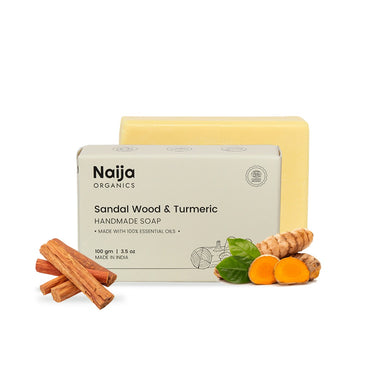 Naija Sandalwood & Turmeric 100% Organic Bathing Soap - 100 gm