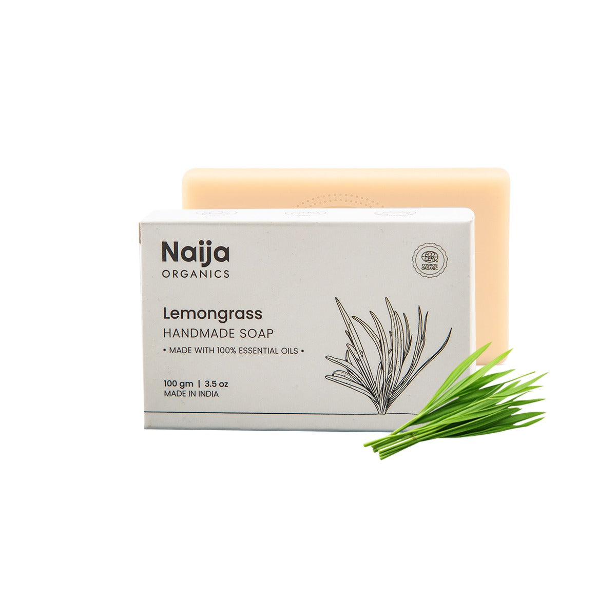 Naija Lemongrass 100% Organic Bathing Soap - 100 gm
