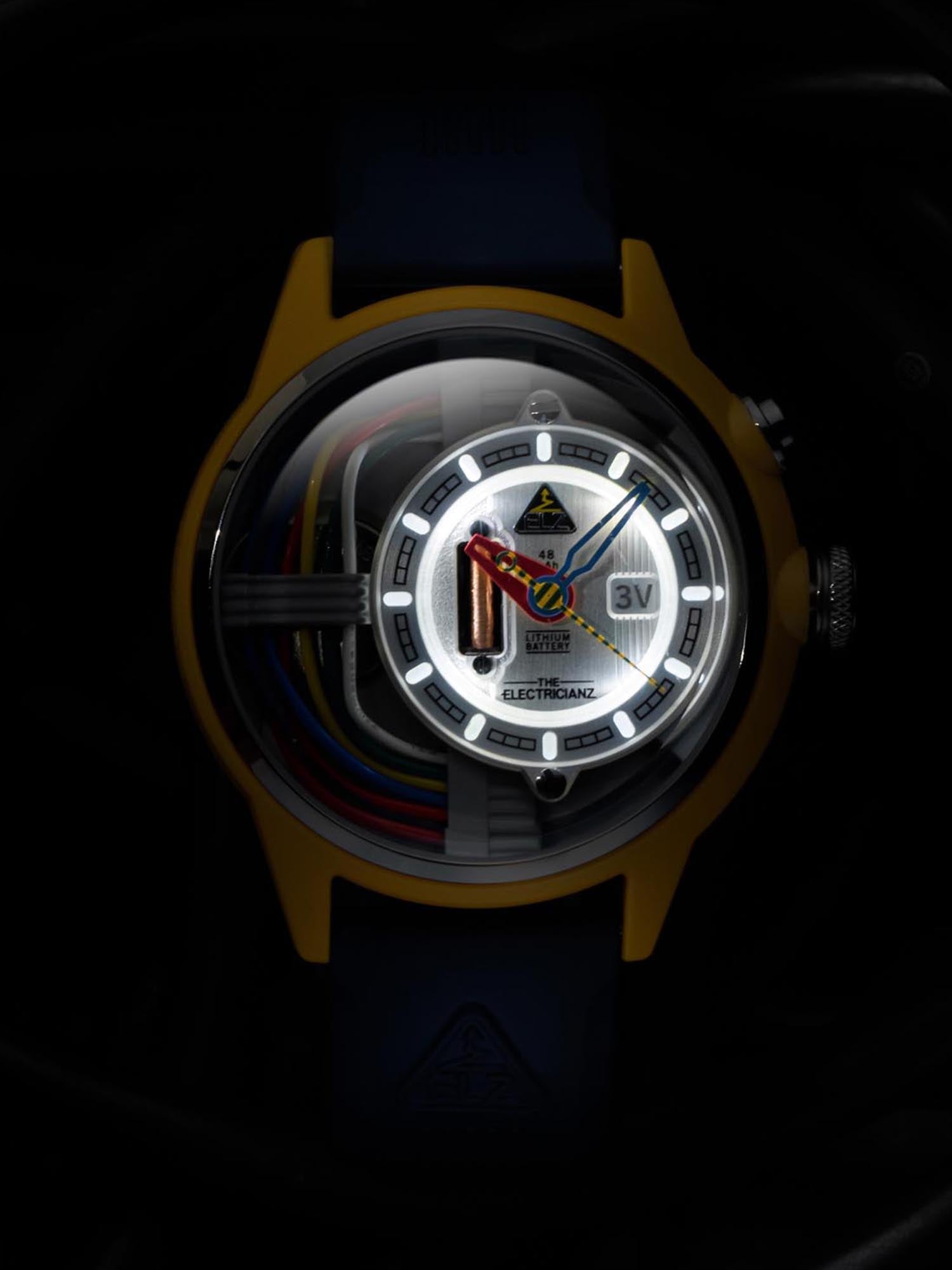 The Electricianz The Cable Z Night Light Quartz Men's Watch - ZZ-A1A/02