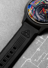 The Electricianz The Carbon Z Night Light Quartz Men's Watch - ZZ-A1A/03-CRD
