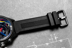 The Electricianz The Carbon Z Night Light Quartz Men's Watch - ZZ-A1A/03-CRD