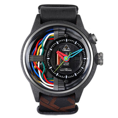 The Electricianz The Carbon Z Night Light Quartz Men's Watch - ZZ-A1A/03