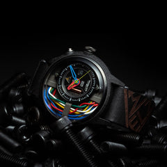 The Electricianz The Carbon Z Night Light Quartz Men's Watch - ZZ-A1A/03
