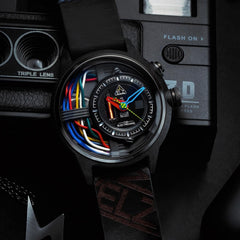 The Electricianz The Carbon Z Night Light Quartz Men's Watch - ZZ-A1A/03