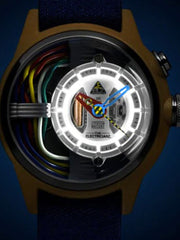 The Electricianz The Cable Z Night Light Quartz Men's Watch - ZZ-A1A/04-CRB
