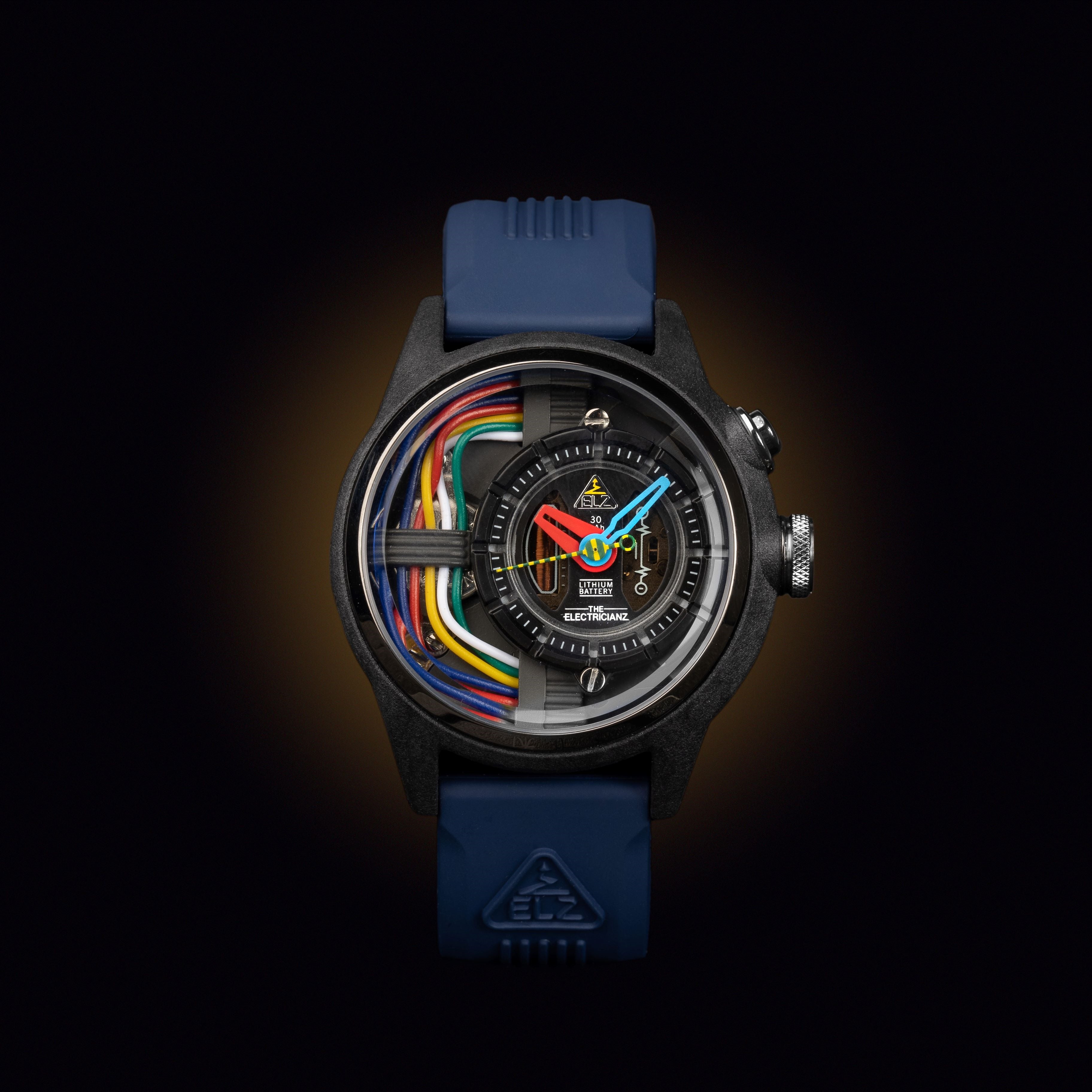 The Electricianz The Carbon Z Night Light Quartz Men's Watch - ZZ-A1A/05-CRB