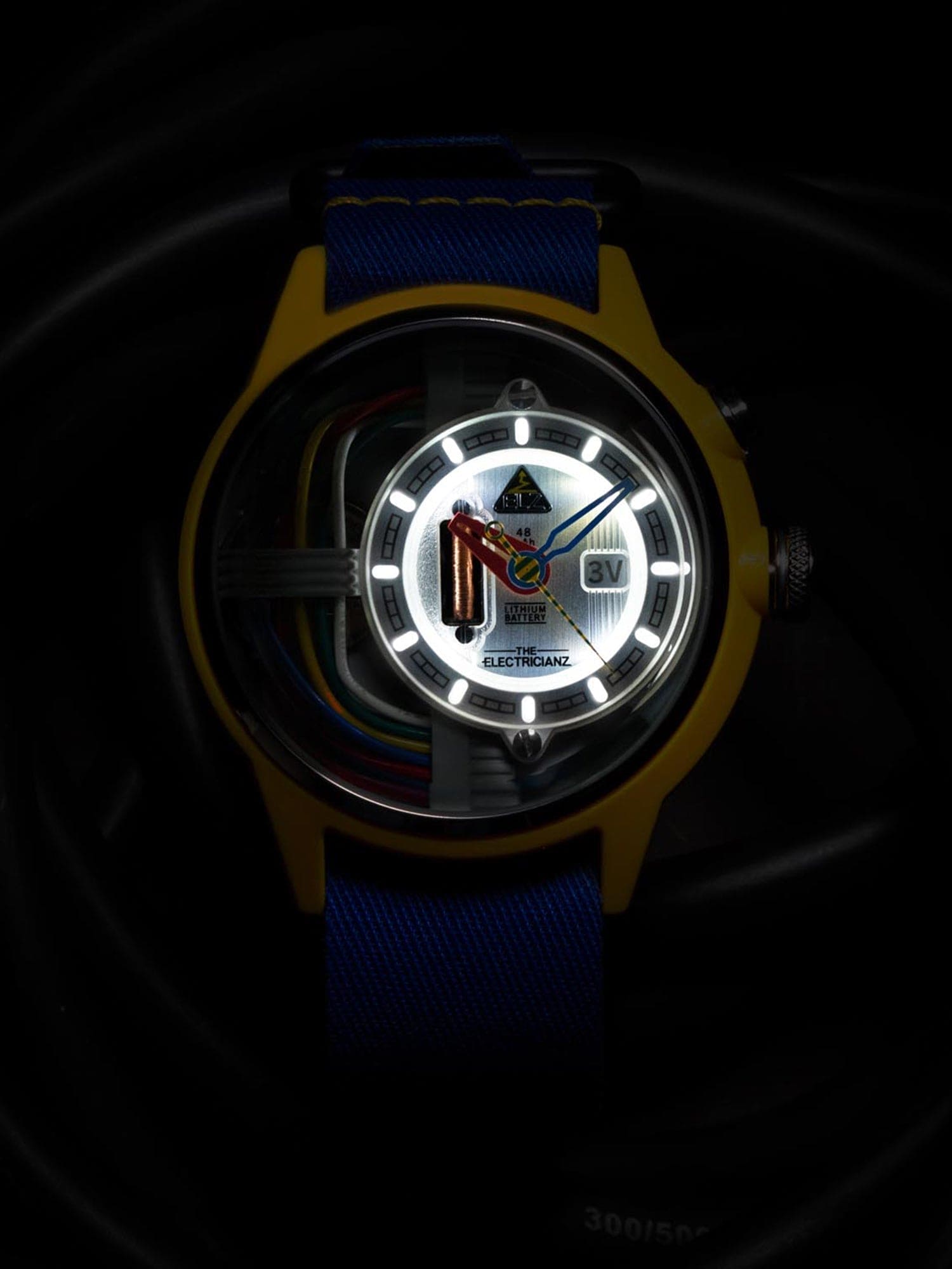 The Electricianz The Cable Z Night Light Quartz Men's Watch - ZZ-A1A/02-NS