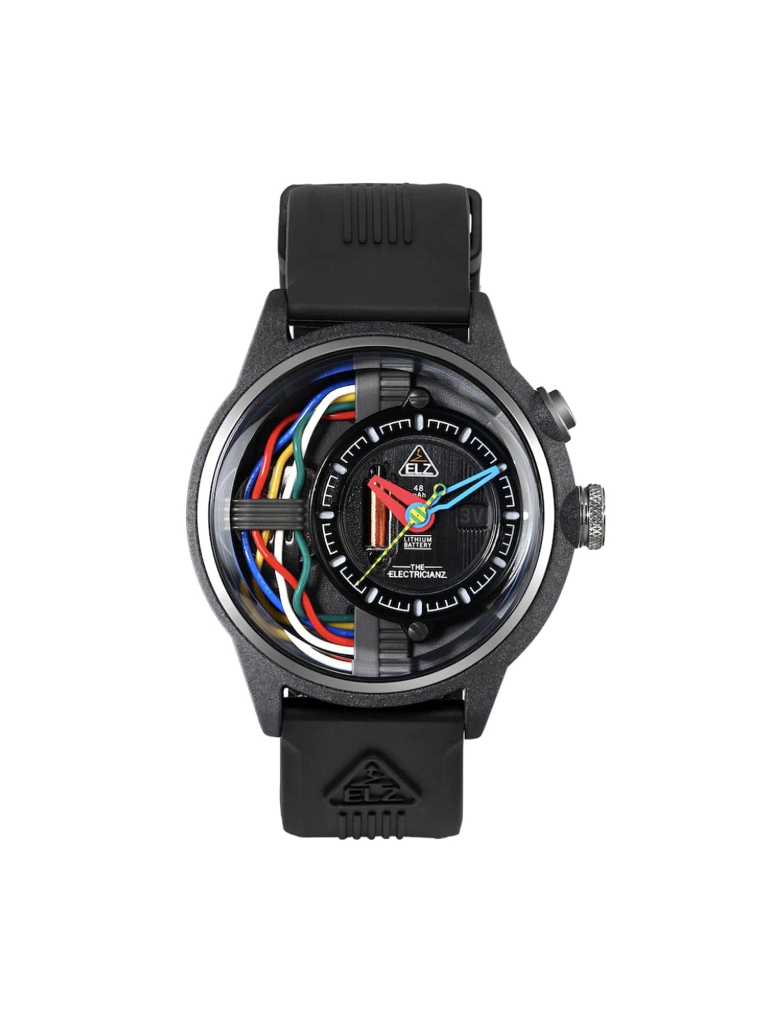 The Electricianz The Carbon Z Night Light Quartz Men's Watch - ZZ-A1A/03-CRD