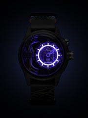 The Electricianz The Carbon Z Night Light Quartz Men's Watch - ZZ-A1A/05-CRD