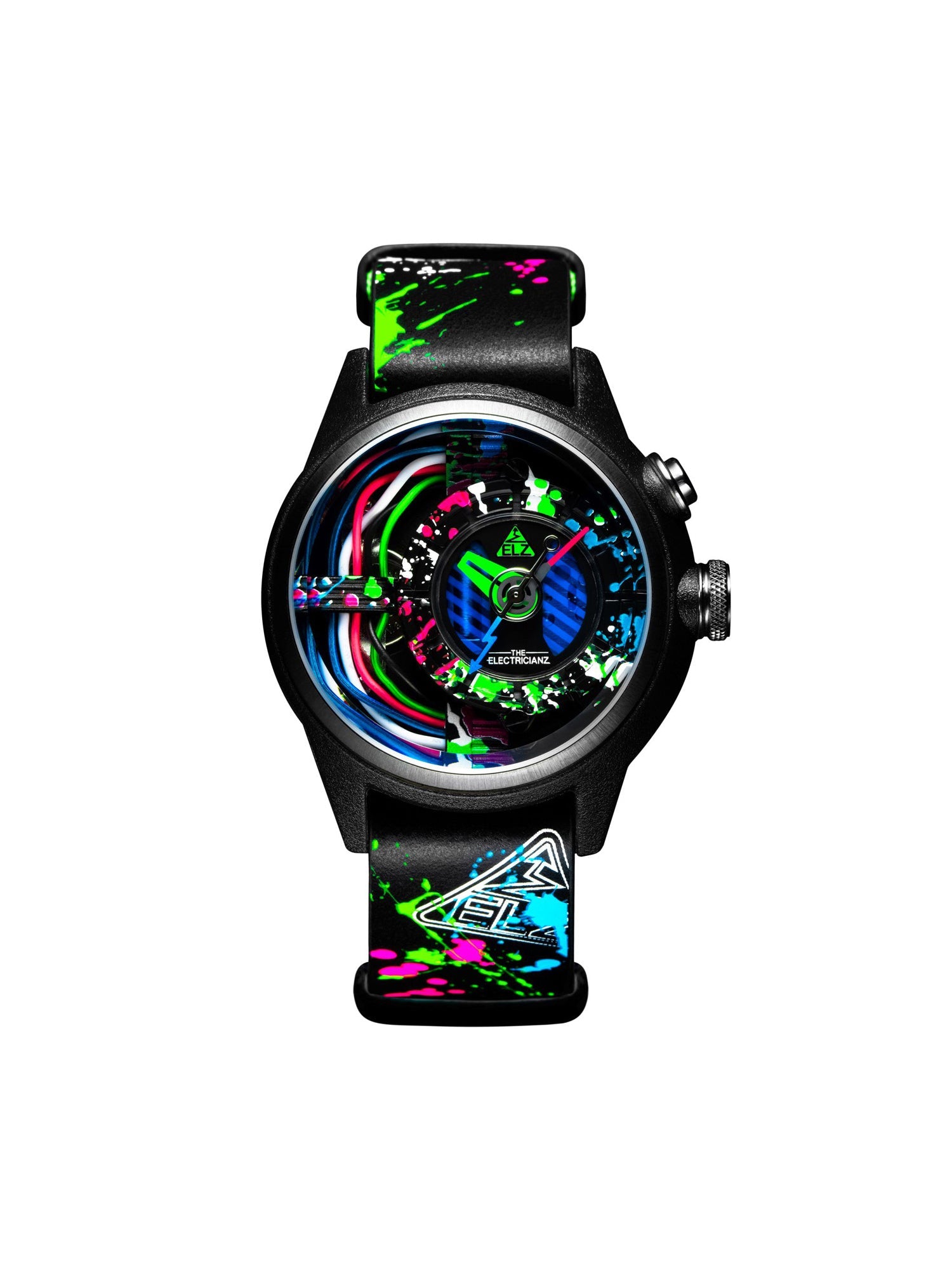 The Electricianz The Neon Z Limited Edition Night Light Quartz Men's Watch - ZZ-A1A/08-NLD