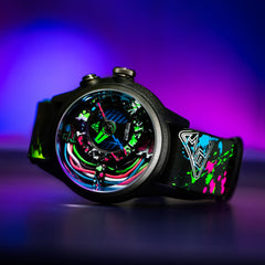 The Electricianz The Neon Z Limited Edition Night Light Quartz Men's Watch - ZZ-A1A/08-NLD