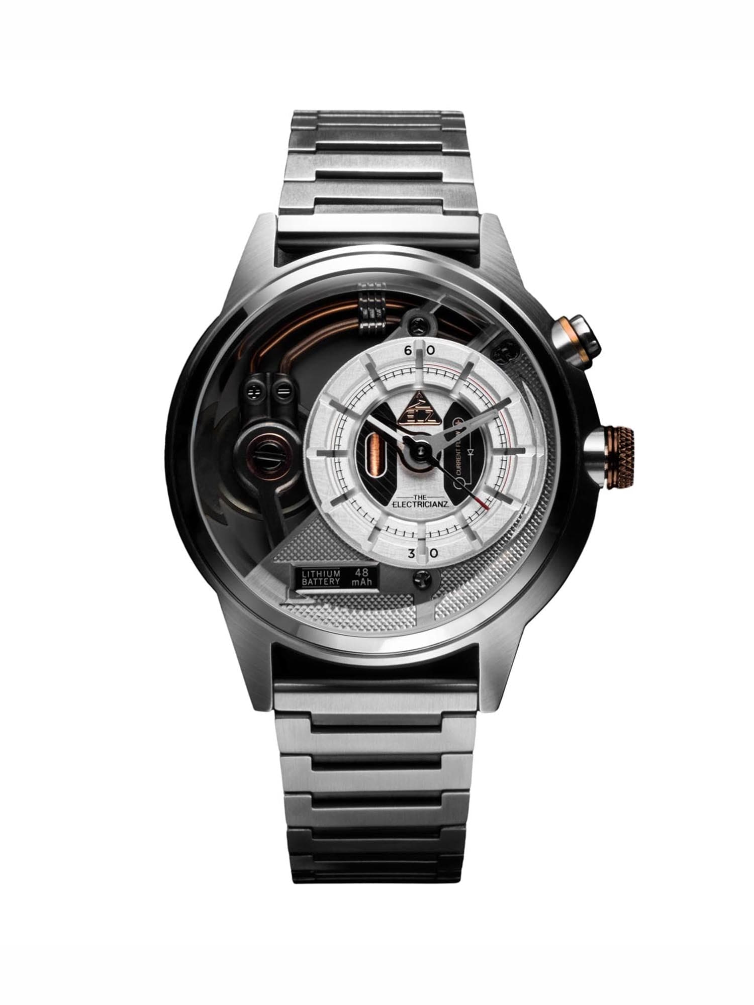 The Electricianz The Steel Z Night Light Quartz Men's Watch - ZZ-A3C/01-MB