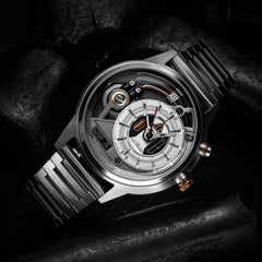 The Electricianz The Steel Z Night Light Quartz Men's Watch - ZZ-A3C/01-MB