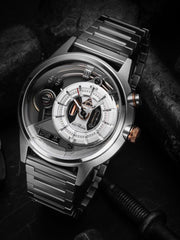 The Electricianz The Steel Z Night Light Quartz Men's Watch - ZZ-A3C/01-MB