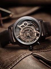 The Electricianz The Brown Z Night Light Quartz Men's Watch - ZZ-A4C/02