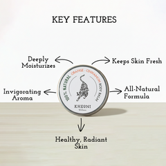KHEONI  100% Natural Orange & Cinnamon Underarm Deodorant Balm - 30 gm