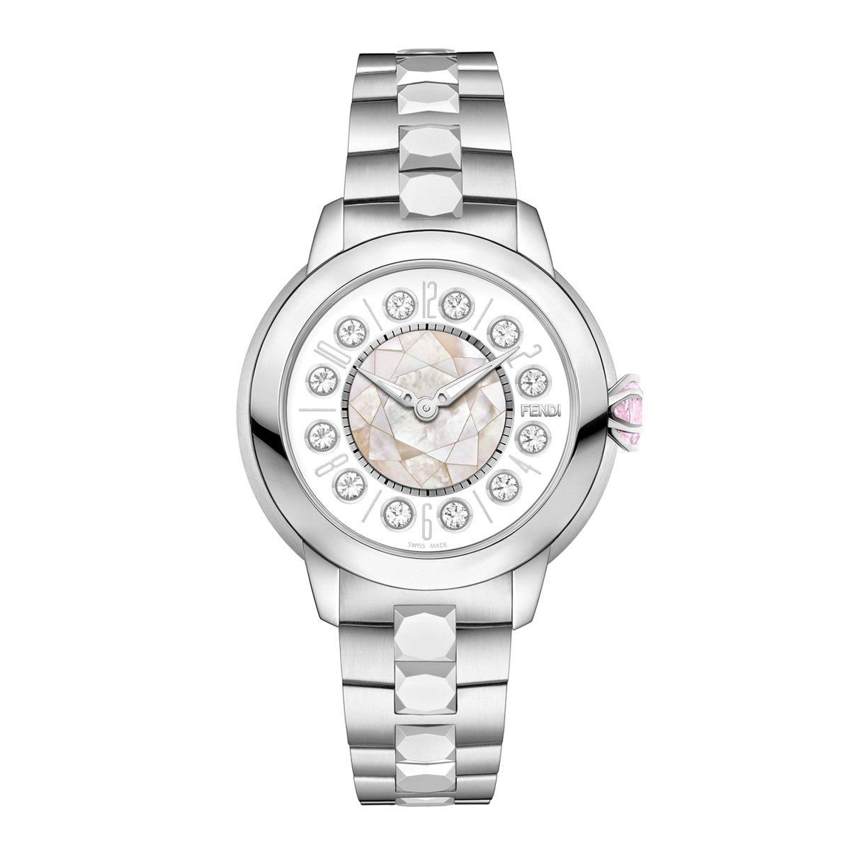 FENDI TIMEPIECES Ishine Analog MOP Round Dial Women's Watch- F121024500T01