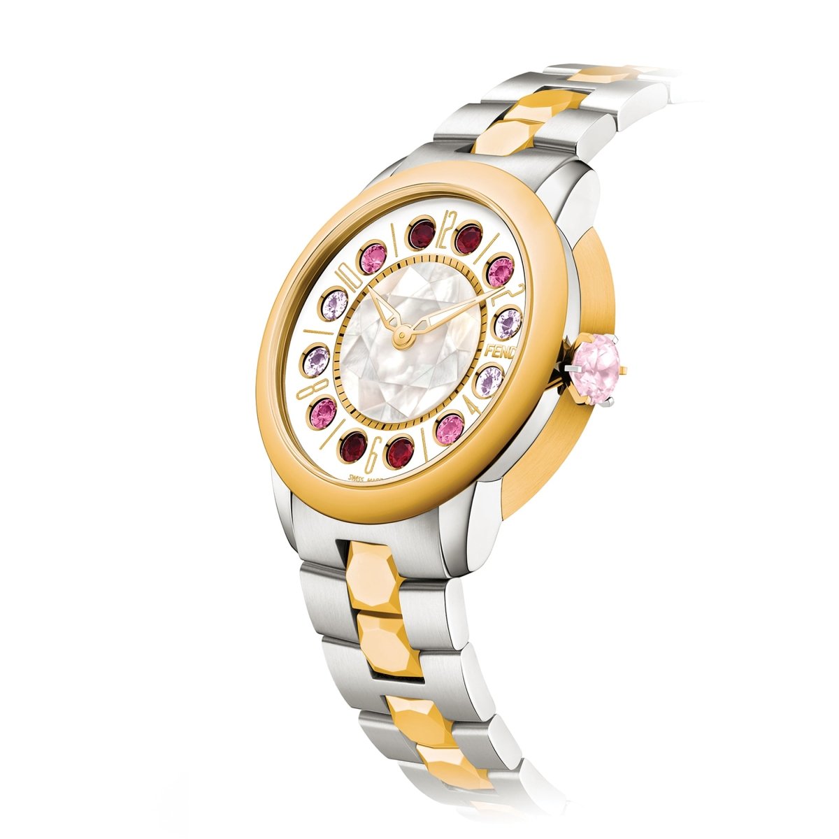 FENDI TIMEPIECES Ishine Analog MOP Round Dial Women's Watch- F121134500T01