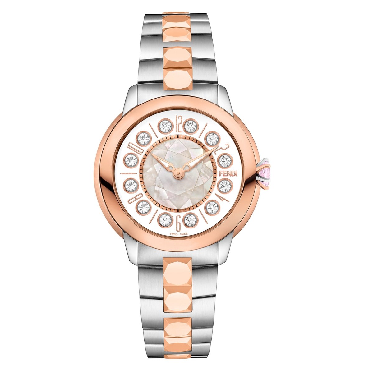 FENDI TIMEPIECES Ishine Analog MOP Round Dial Women's Watch- F121234500T01