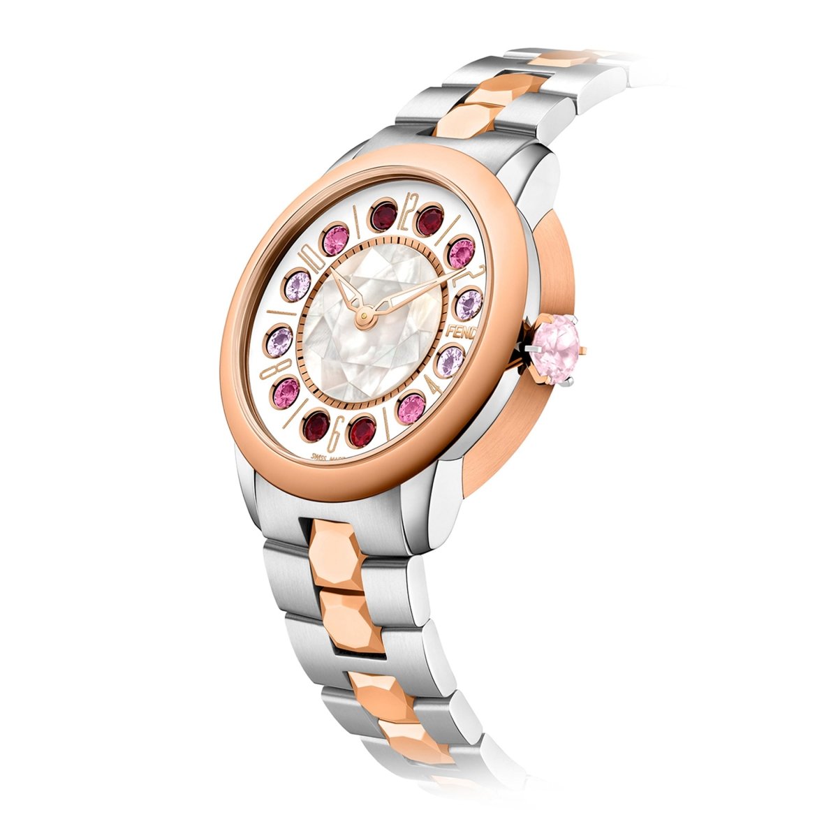 FENDI TIMEPIECES Ishine Analog MOP Round Dial Women's Watch- F121234500T01