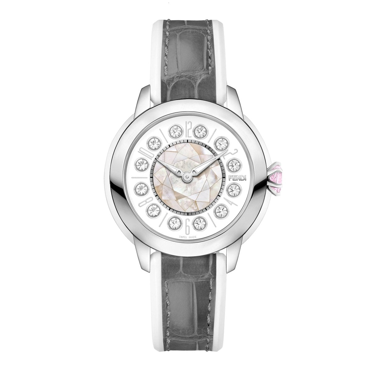 FENDI TIMEPIECES Ishine Analog MOP Round Dial Women's Watch- F134024514T01