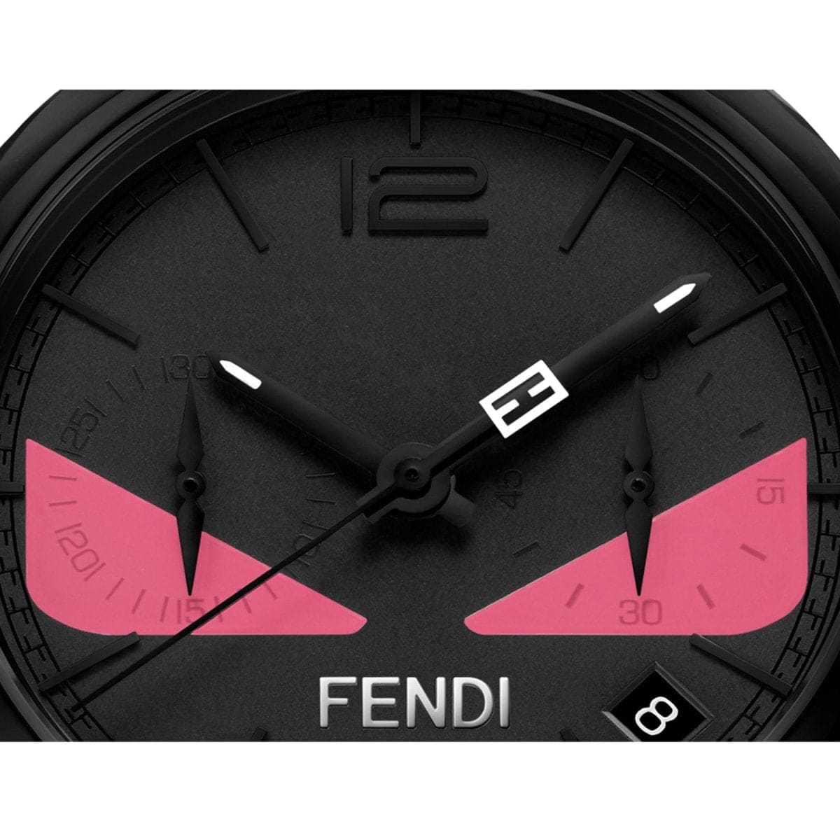 FENDI TIMEPIECES Momento Chronograph Black Round Dial Women's Watch- F214611711